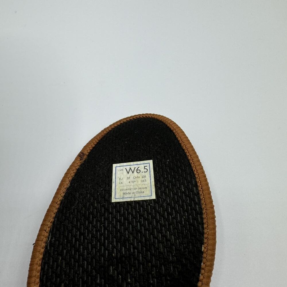 Rothys The Flat Round Toe Ballet Flat Size 6.5 Fawn Brown Slip On Caramel Knit - Picture 9 of 9